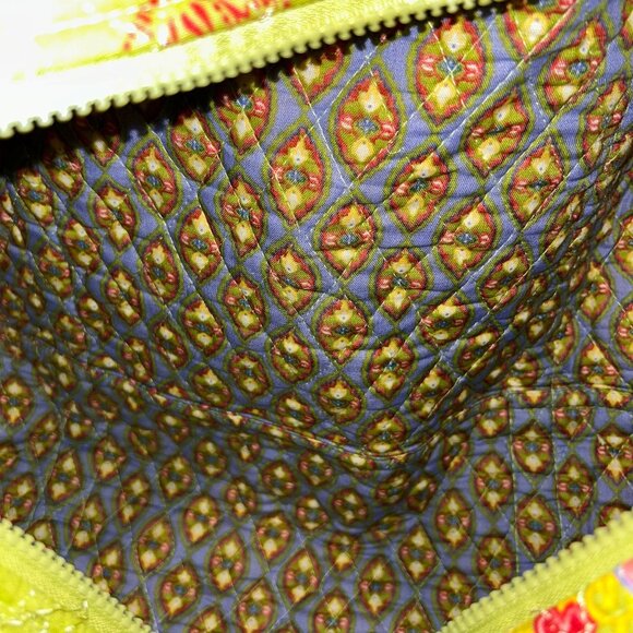 French Provencal green paisley block contrast cotton quilted weekender b… - Picture 6 of 6